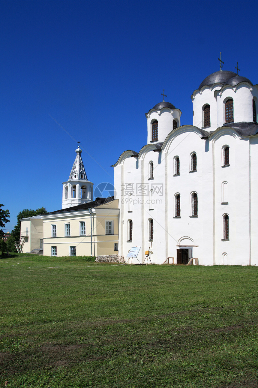 基督教正教教会天空文化大教堂天炉圆顶旅行纪念碑宗教风格蓝色图片