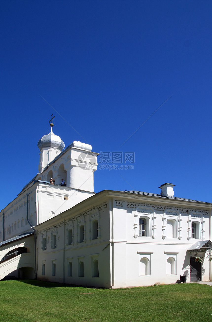 基督教正教教会地标大教堂国家文化天炉天空蓝色纪念碑装饰历史图片