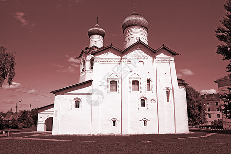 东正教 1198年旅行假期地标建筑宗教文化棕褐色教会装饰天空背景图片
