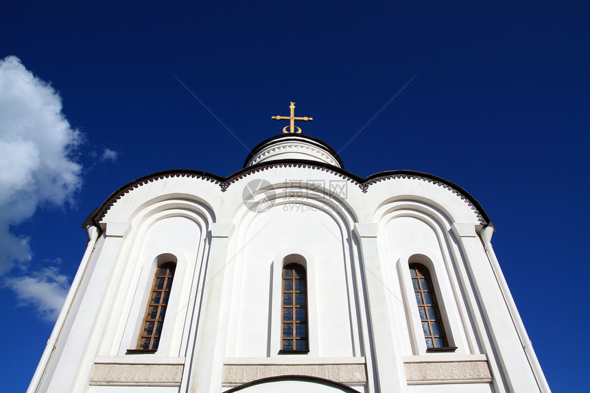 基督教正教教会天炉宗教地标蓝色历史文化旅游风格天空假期图片