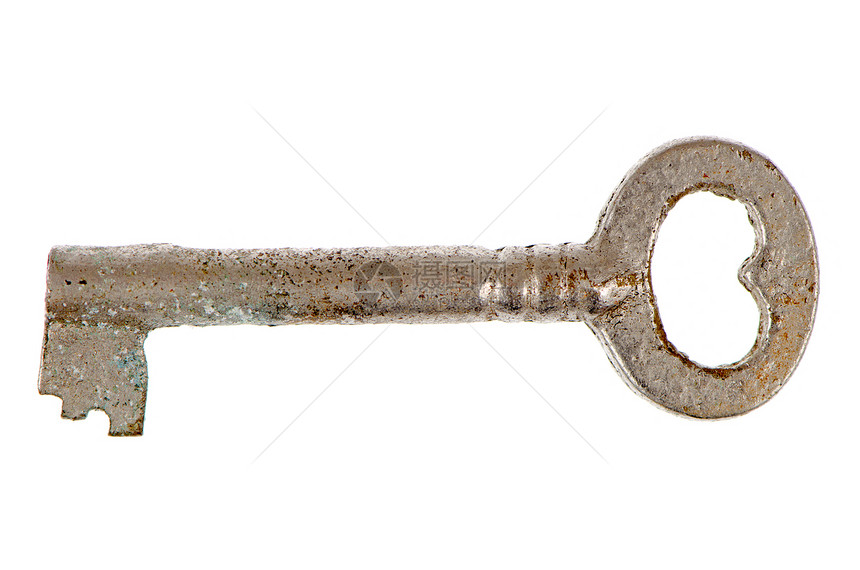 旧按旧键白色钥匙房子金属安全图片