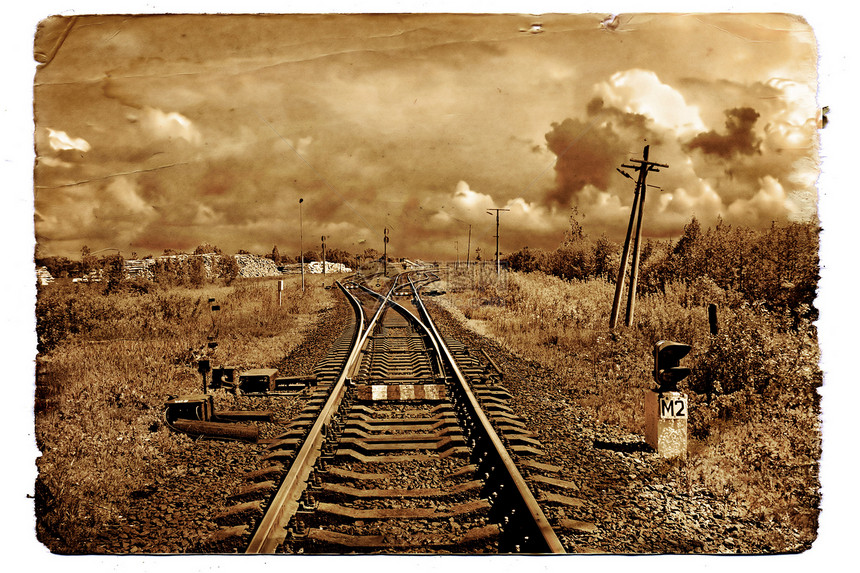 条件背景铁路工业风化照片古董棕色发黄运输专辑粮食图片