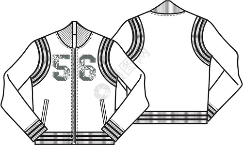 儿童服装素材女士棒球夹克设计图片