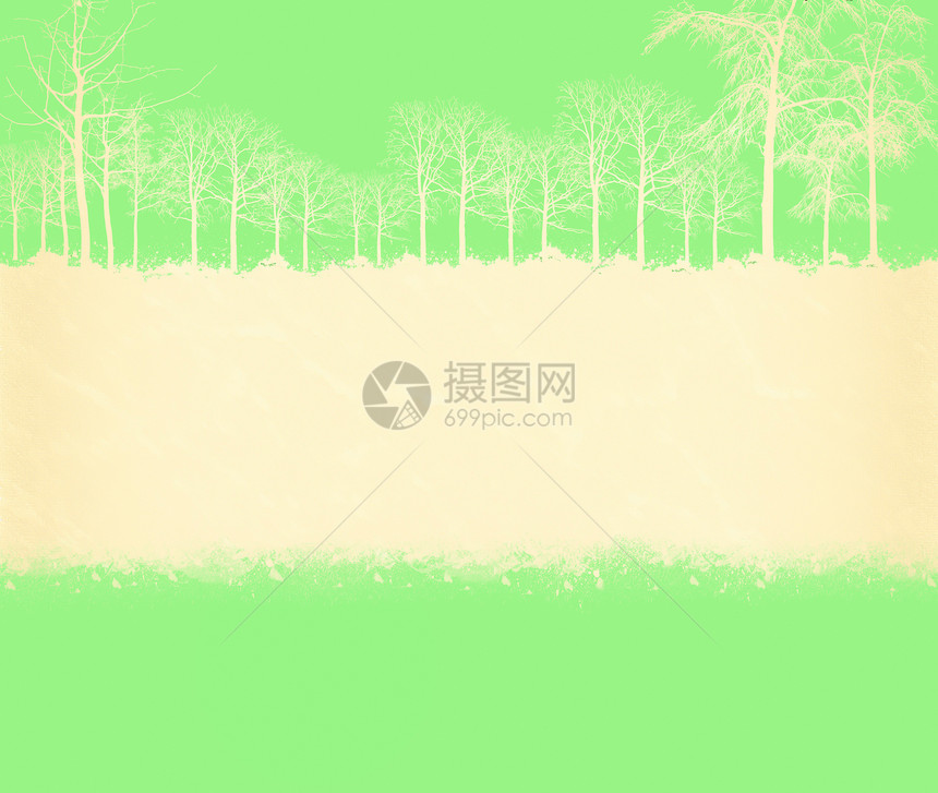 有树纸纹理场景场地木头花园植物绿色芦苇框架风景地面图片