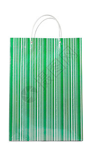 绿色购物袋被白色隔开背景图片