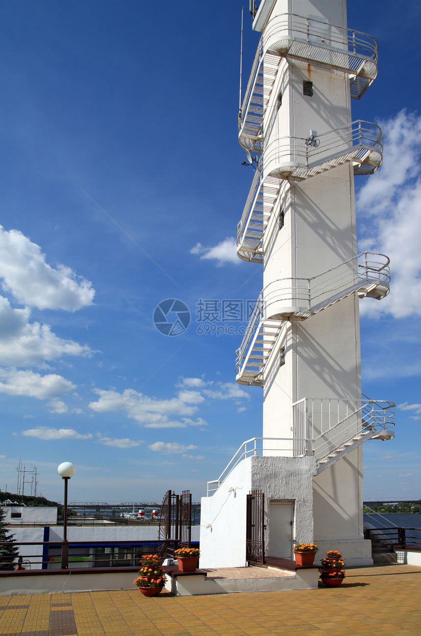 河流灯塔海浪警告旅行地平线海洋全景岩石风景历史假期图片