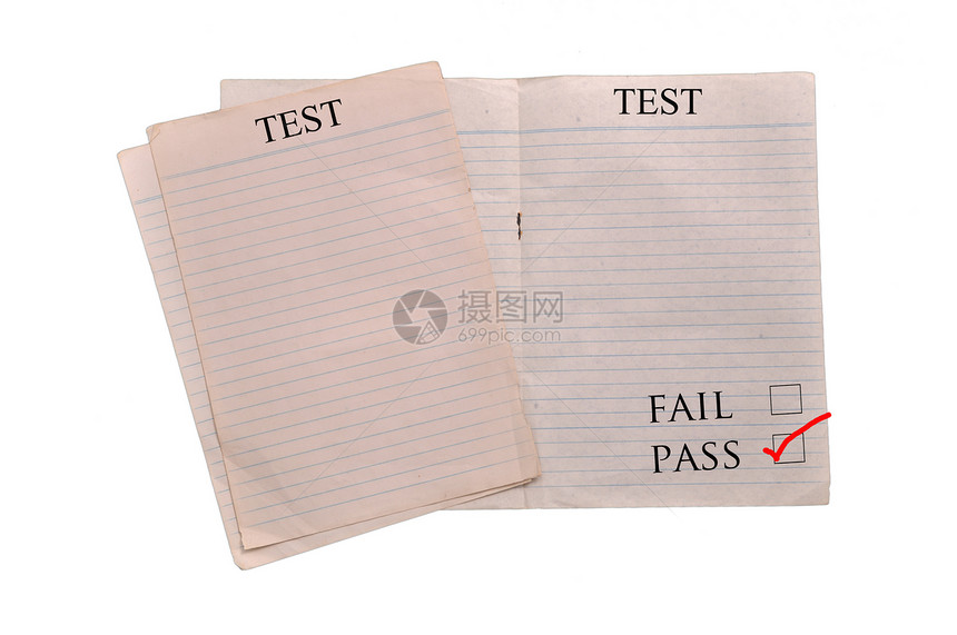测试纸褶皱教育考试线条铅笔内衬笔记本解决方案绘画红色图片