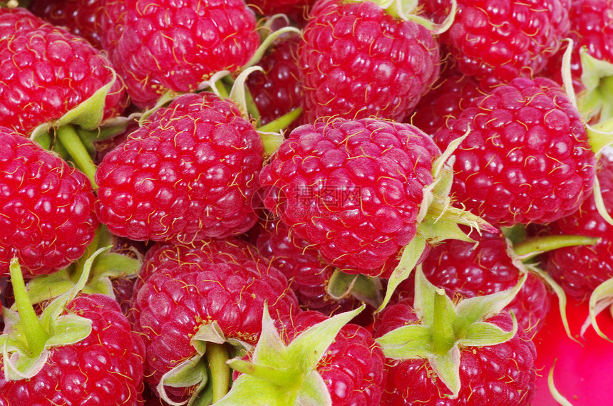 树莓草莓水果营养食物覆盆子饮食白色浆果红色果汁美丽图片