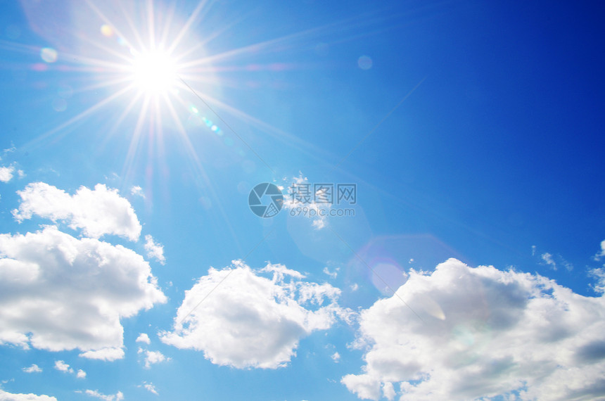 蓝蓝天空场景气象阳光臭氧白色天堂蓝色自由环境云景图片
