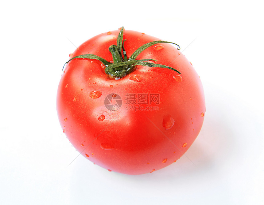 西红茄红色活力植物反射白色藤蔓小路点燃宏观剪裁图片