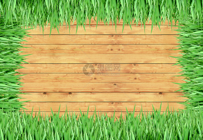 草 带背景的木框粮食木板材料场地木工草地木地板风格建筑木头图片