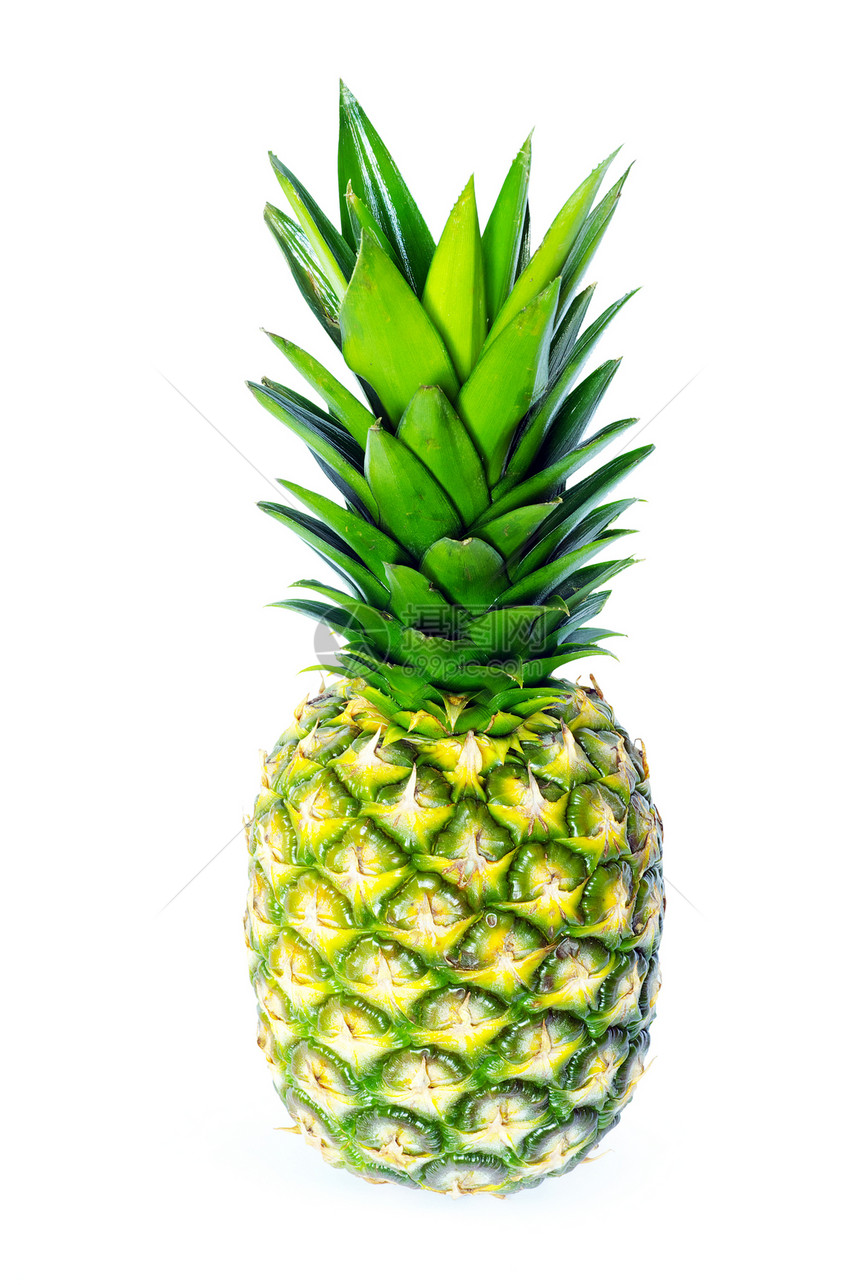 菠萝黄色白色热带绿色食物水果图片