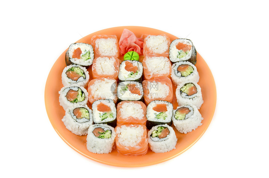 寿司美食情调小吃橙子异国海鲜海藻厨房熏制美味图片