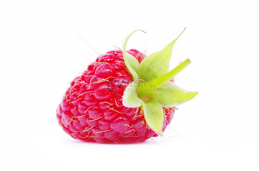 树莓草莓绿色叶子白色甜点红色果味养分水果活力覆盆子图片