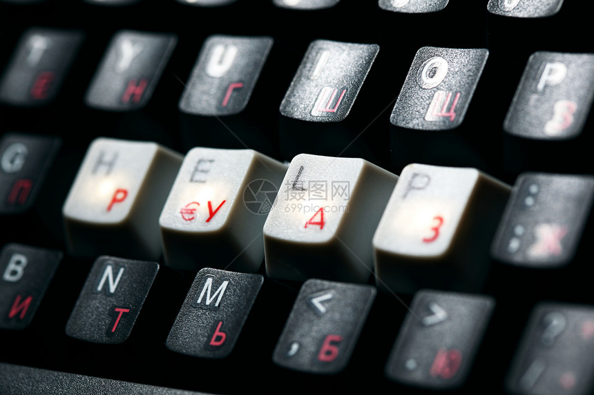 键盘帮助键商业中风工具塑料工作界面白色木板桌面高科技图片