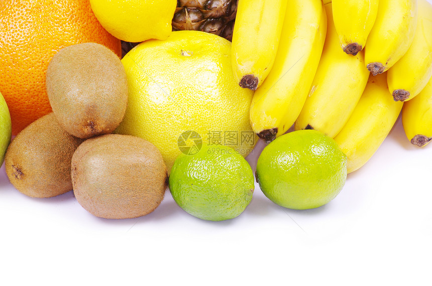 水果果药品团体热带柑桔香蕉菠萝甜点食物养分小吃图片