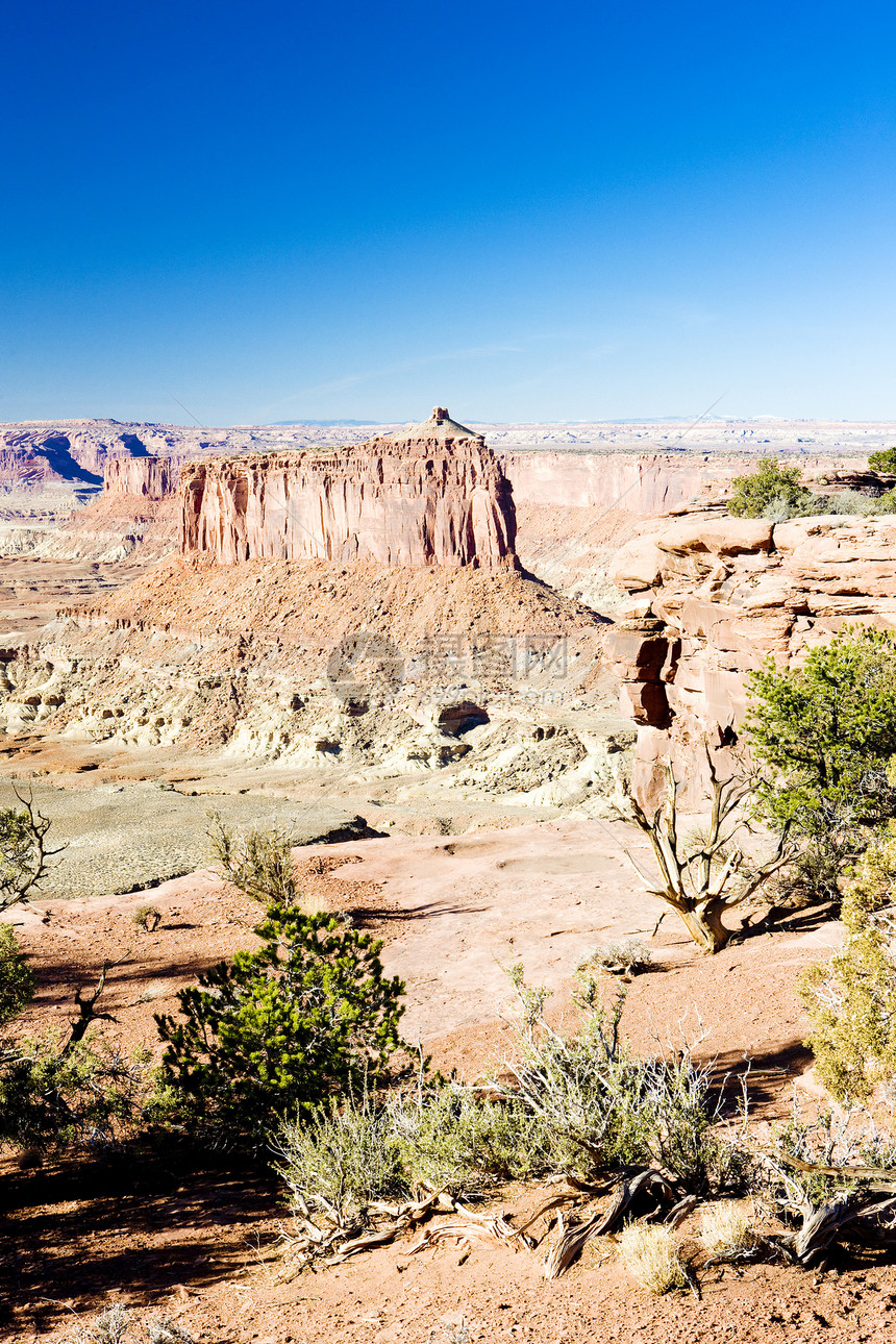 美国犹他州犹他州Canyonland国家公园构造世界位置山脉旅行外观峡谷岩石自然保护区地质图片