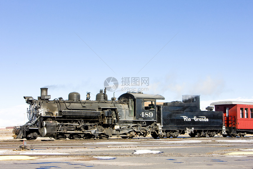 Cumbres和铁路 Antonito 美国科罗拉多蒸汽外观运输窄轨铁路运输位置世界机车旅行图片