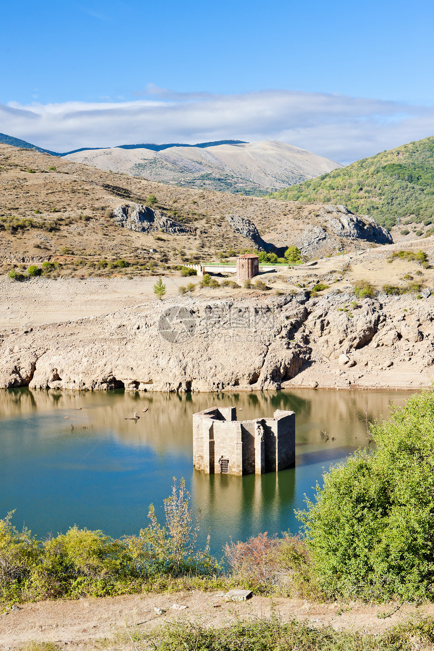 西班牙拉里奥哈曼西利亚堡垒外观旅行位置水库山脉世界弹幕废墟风景障碍图片