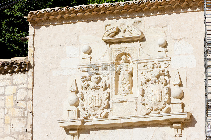 西班牙卡斯蒂利亚拉曼查Cuenca教堂的紧密教堂建筑学旅行雕像历史建筑艺术昆卡世界景点历史性图片