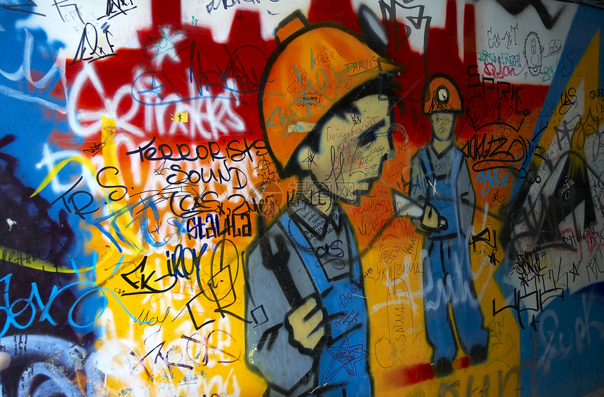 极端极端的涂鸦乌班大学存货街道学校蓝色艺术青少年怪物石头图片