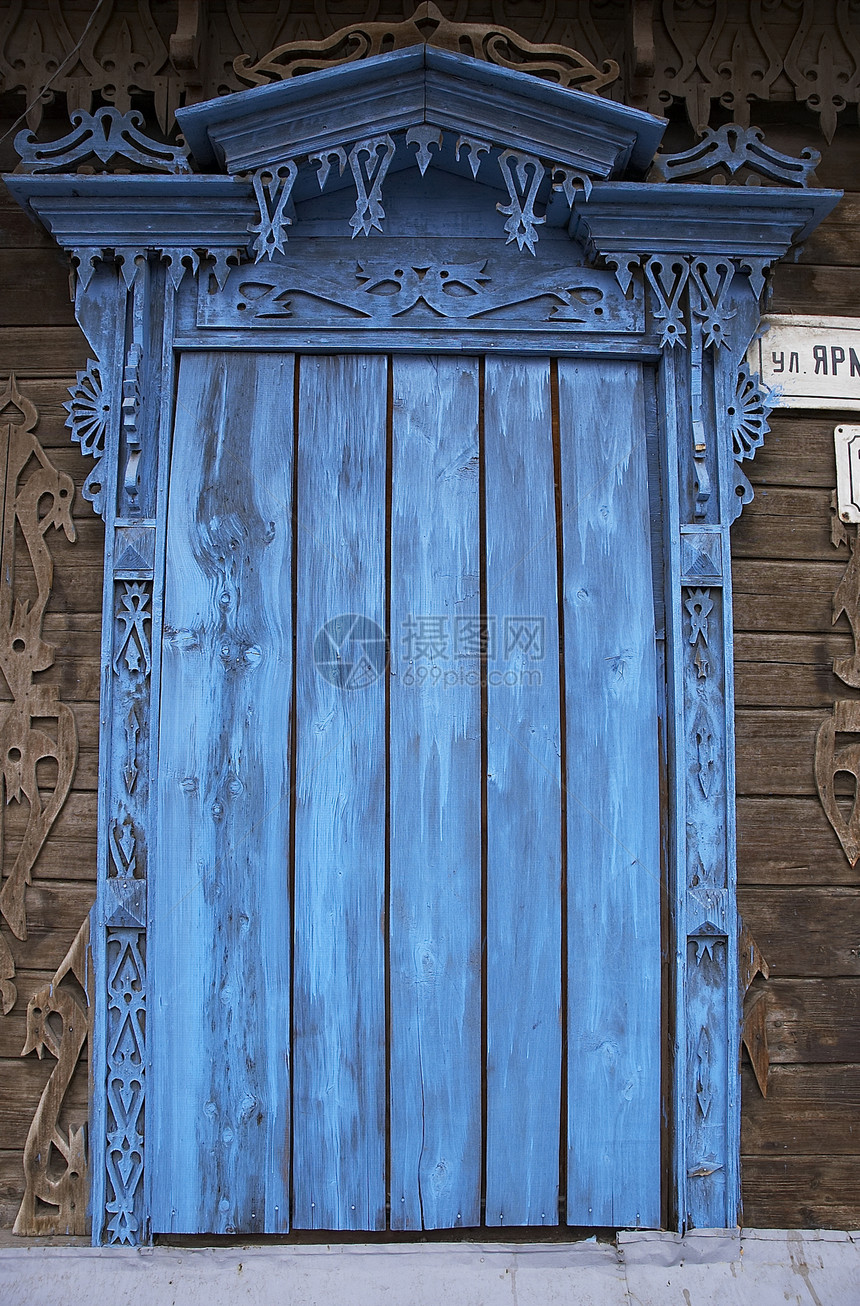 旧窗口工作古董木工雕刻贸易艺术家防御蓝色工艺艺术图片