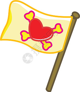 海盗爱情旗帜背景图片