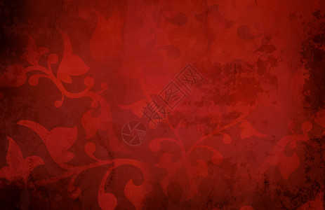 历史背景叶子矢量坡度风格插图红色图案卷曲装饰纺织品背景图片