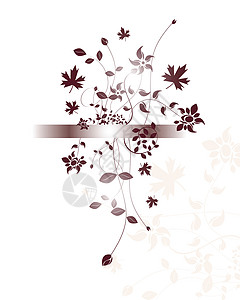 秋季设计插图圆形白色红色叶子艺术背景图片