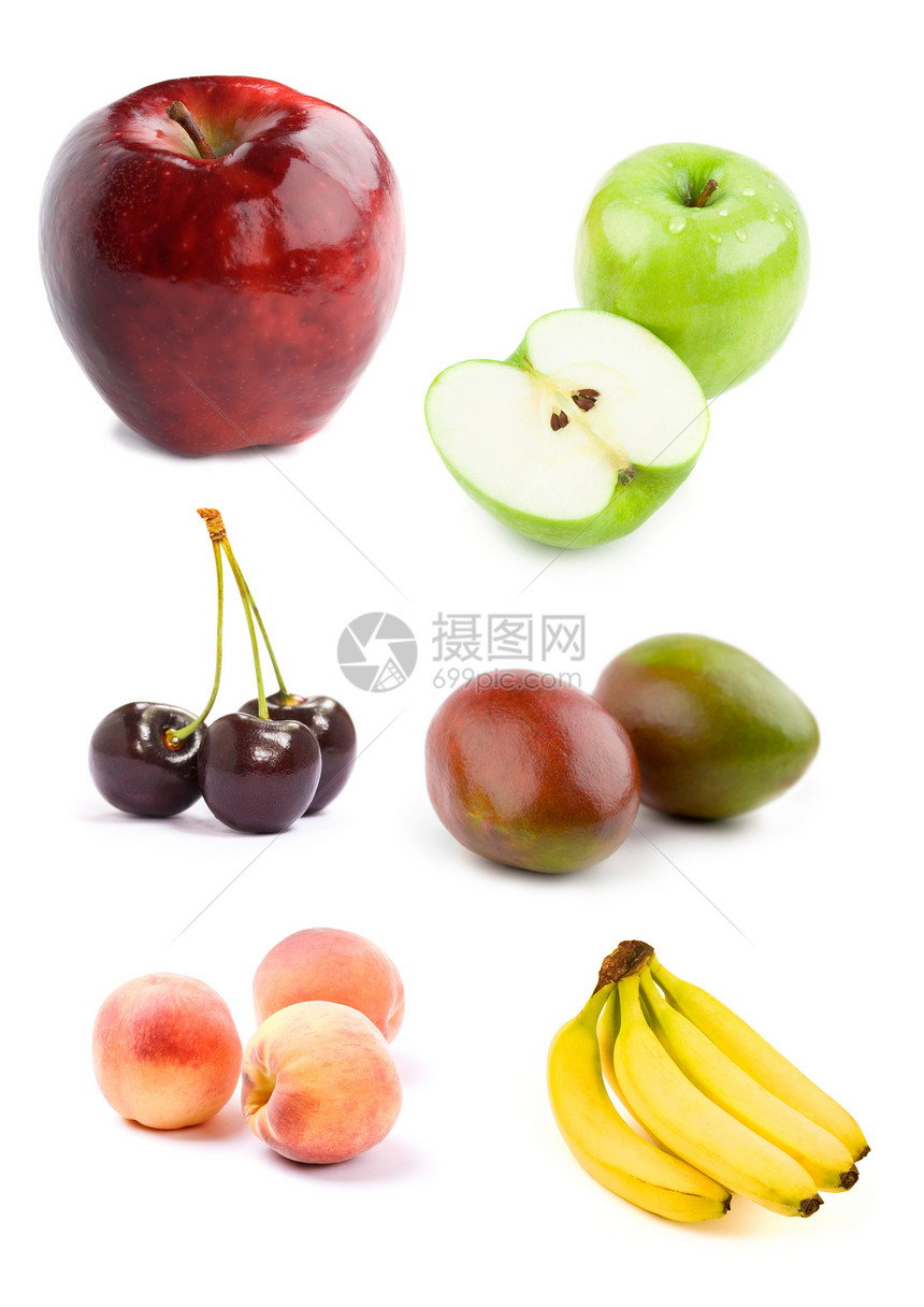 水果混果浆果香蕉粉色红色食物绿色生活方式黄色产品白色图片