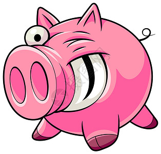 肥猪猪粉色肥猪动物快乐微笑背景图片