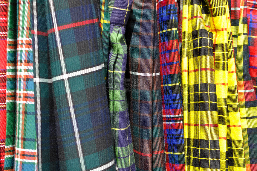 苏格兰克朗红色纺织品格子棕色历史性销售文化民间材料羊毛图片