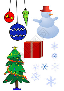 各种圣诞节设计要素     矢量背景图片