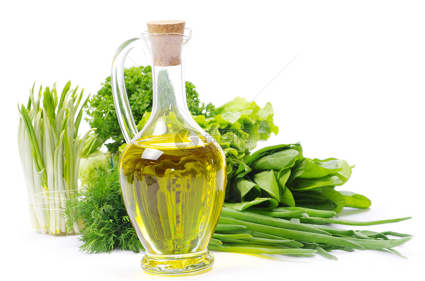 草药和油油食物草本植物辣椒调味品黄油烹饪丁香绿色饮食厨房图片