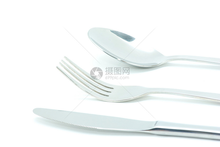 叉子 勺子和刀餐具奢华镜子银器命令晚餐午餐桌面环境工具图片