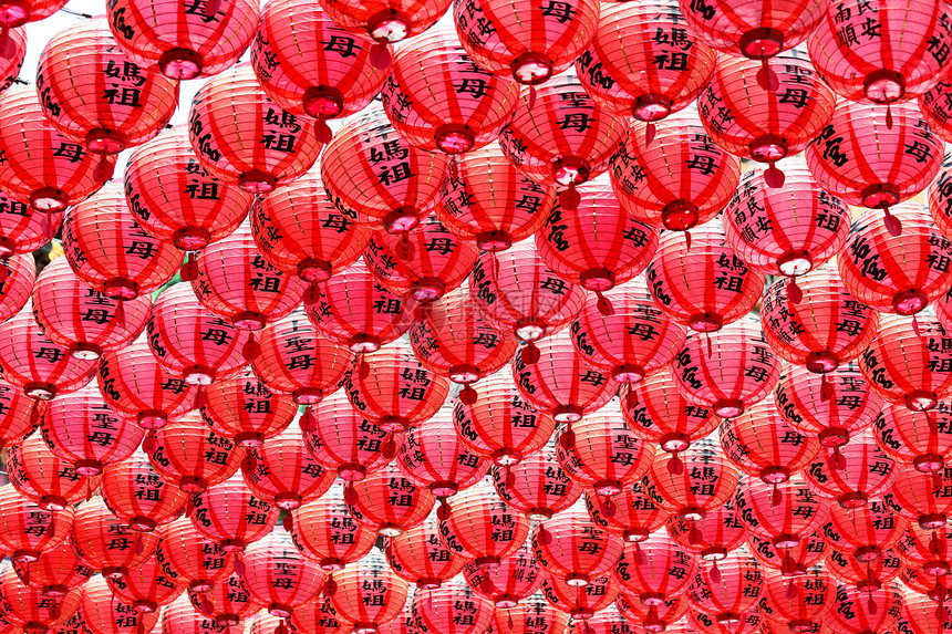 绿灯灯风景佛教徒庆典旅行信仰文化宗教神社灯笼红色图片