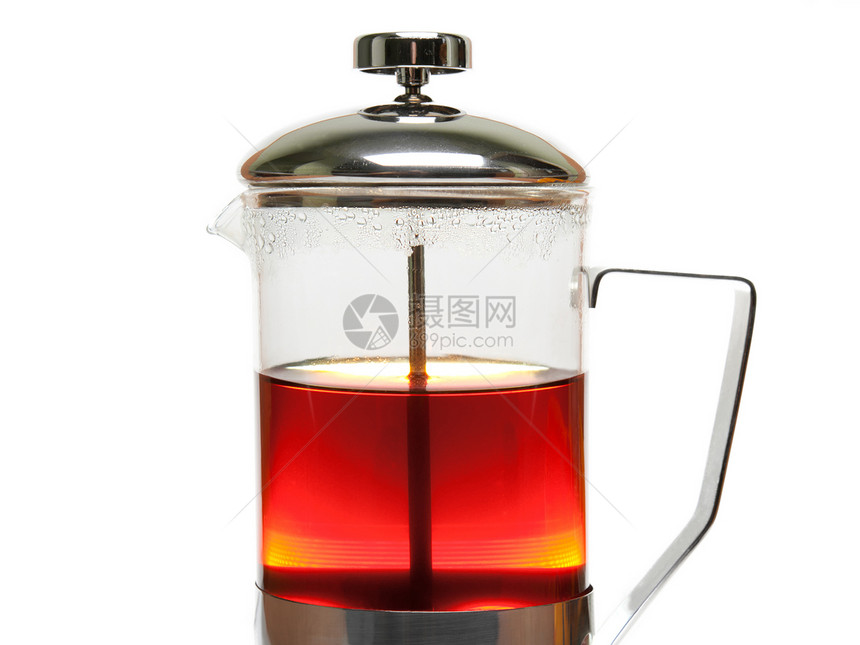 茶壶杯子蒸汽金属液体服务玻璃金子食物饮料餐具图片