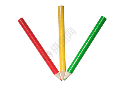 红黄绿色绿铅笔背景图片