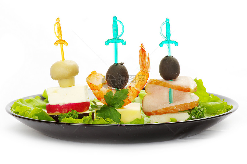 沙拉餐厅盘子香蒜胡椒美味香菜面包粮食牙签眼镜图片