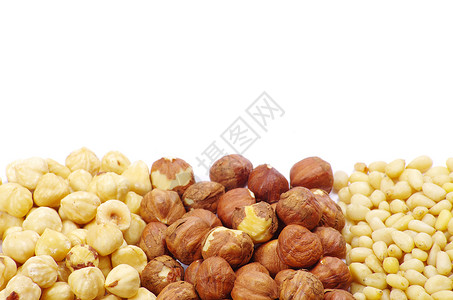 坚果核桃营养种子松子棕色健康小吃食物腰果饮食高清图片