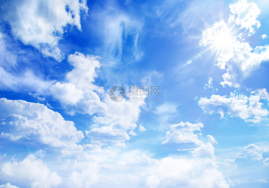 蓝蓝天空环境阴霾积雨季节蓝色晴天水分天蓝色气氛阳光图片