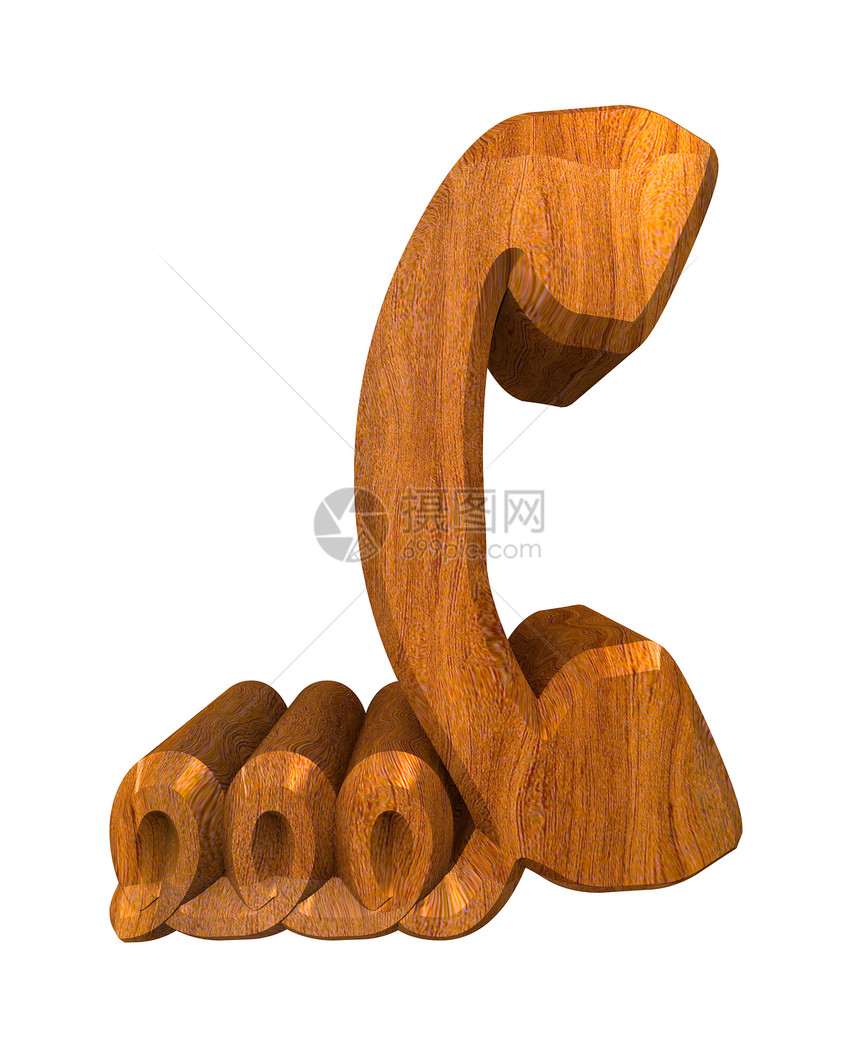 木头  3D 的电话符号反光技术扬声器通讯插图办公室铃声紧迫感红色拨号图片