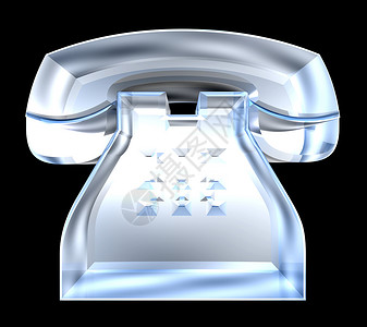 玻璃  3D 的电话符号办公室红色扬声器铃声黑色拨号技术反光紧迫感插图背景图片