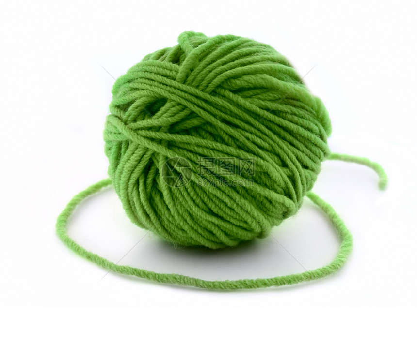 绿线线索衣服绿色工艺羊毛棉布爱好纺织品绳索手工图片