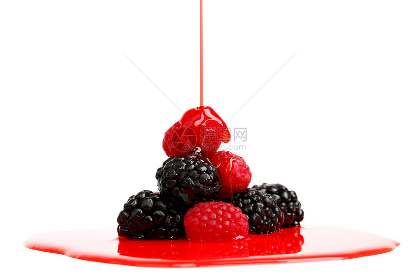 糖浆中的果汁混合堆环境水果食物液体浆果宏观营养饮食植物群甜点图片