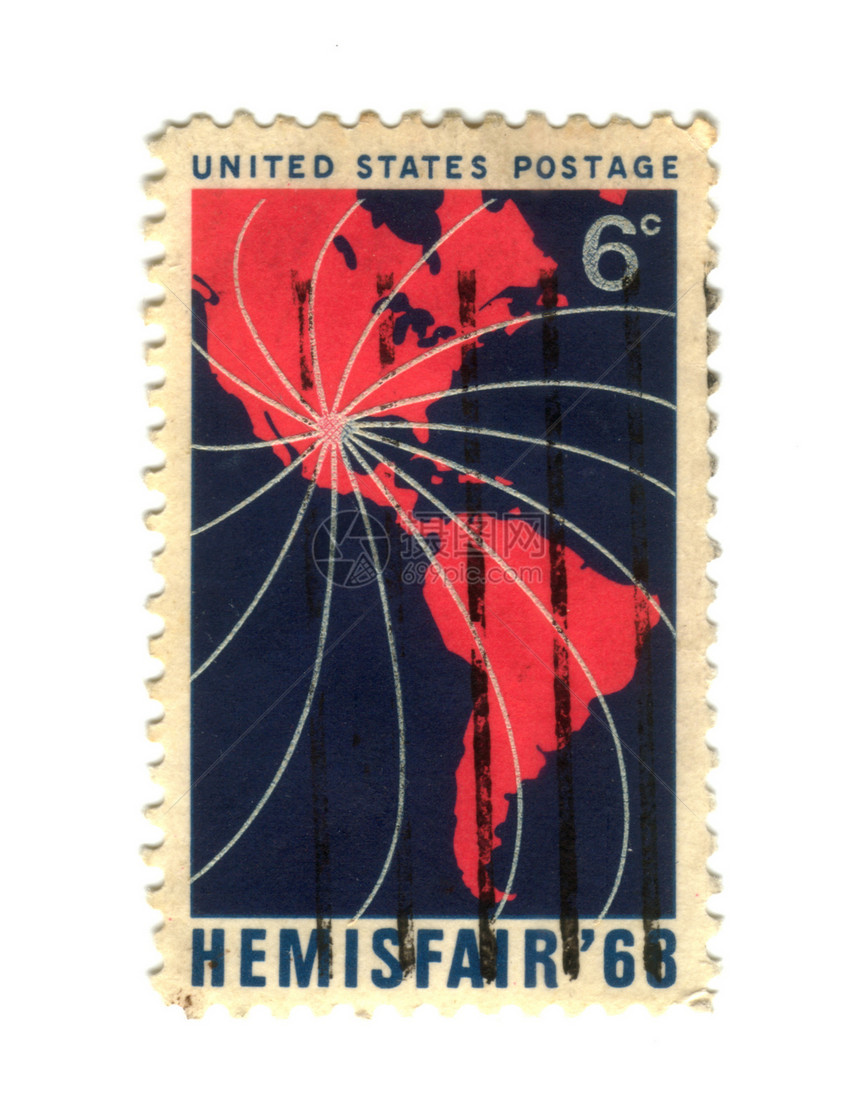 美国的旧邮票 美国发行图片