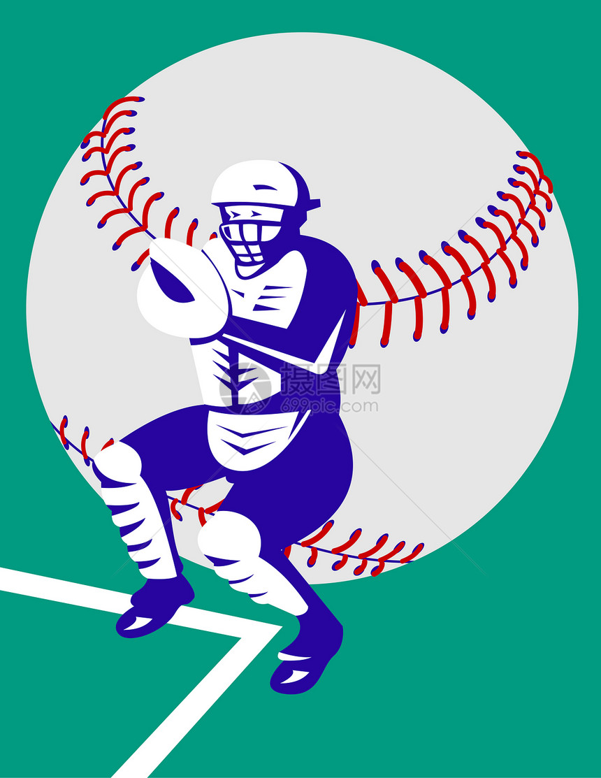 棒球选棒球运动员捕球员男性男人捕手插图玩家运动图片