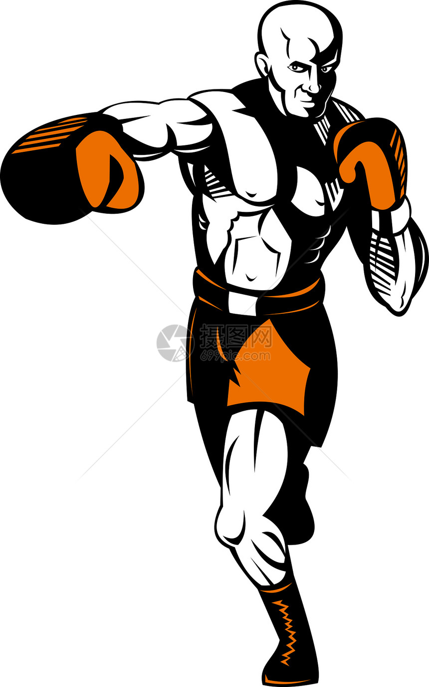 拳打拳击挑战者男性肌肉男人运动手套冲孔竞争者艺术品冠军图片