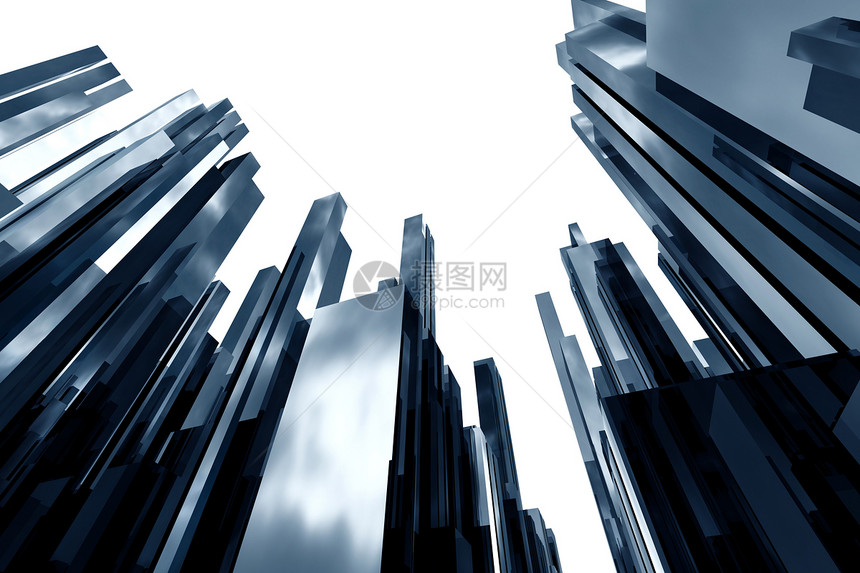 摩天大楼建筑公司蓝图天空银行业蓝色插图营销中心经济图片