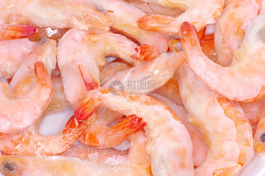 虾橙子食物白色宏观动物小吃尾巴海鲜贝类甲壳图片
